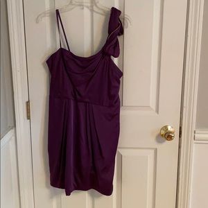 BCBG One Shoulder Purple Dress